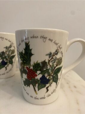 ✨ Vintage Portmeirion “The Holly & The Ivy” Mug Set — Set of 2 ✨